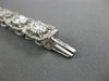 LARGE 7.05CT ROUND & BAGUETTE DIAMOND 18KT WHITE GOLD 3D CLUSTER TENNIS BRACELET