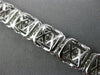 LARGE 7.05CT ROUND & BAGUETTE DIAMOND 18KT WHITE GOLD 3D CLUSTER TENNIS BRACELET