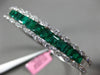ESTATE WIDE 6.3CT DIAMOND & AAA COLOMBIAN EMERALD 18K WHITE GOLD BANGLE BRACELET