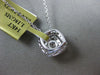 ESTATE .54CT DIAMOND 14KT WHITE GOLD 3D DOUBLE HALO SOLITAIRE FLOATING PENDANT