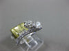 ESTATE 1.01CT DIAMOND 14K WHITE GOLD 3D 2 STONE CRISS CROSS FRIENDSHIP LOVE RING