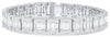 LARGE 13.22CT DIAMOND 18KT WHITE GOLD 3D ROUND & BAGUETTE MULTI SQUARE BRACELET