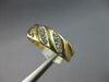 WIDE .20CT DIAMOND 14KT YELLOW GOLD 3D MULTI ROW SWIRL WEDDING ANNIVERSARY RING