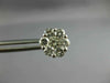 ESTATE LARGE 1.85CT DIAMOND 14K WHITE GOLD 3D FLOWER CLUSTER STUD EARRINGS #2853