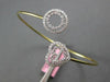 WIDE .73CT DIAMOND 18KT 2 TONE GOLD 3D HEART CRISS CROSS LOVE BANGLE BRACELET