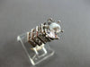 LARGE 3.50CT CUBIC ZIRCONIA 14KT WHITE GOLD 3D CLASSIC V SHAPE ENGAGEMENT RING