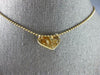 ESTATE .12CT DIAMOND 14KT YELLOW GOLD CLASSIC ETOILE HEART LOVE FLOATING PENDANT