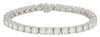 12.1CT DIAMOND 18KT WHITE GOLD 3D ROUND CLASSIC 4 PRONG ETERNITY TENNIS BRACELET