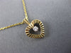ESTATE .02 ROUND DIAMOND 14KT YELLOW GOLD SOLITAIRE HEART FLOATING PENDANT#1094
