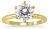 ESTATE 1.5CT DIAMOND 14KT YELLOW GOLD 3D ROUND SOLITAIRE 6 PRONG ENGAGEMENT RING