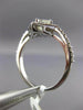 WIDE .99CT ROUND & PRINCESS DIAMOND 14KT WHITE GOLD HALO SQUARE ENGAGEMENT RING
