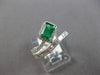 .80CT DIAMOND & AAA EMERALD 14K WHITE GOLD EMERALD CUT & ROUND SQUARE LOVE RING