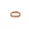 ESTATE .33CT DIAMOND 18K ROSE GOLD ROUND SQUARE SETTING WEDDING ANNIVERSARY RING