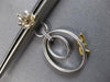 LARGE .85CT WHITE & FANCY YELLOW DIAMOND 18K 2 TONE GOLD 3D FUN HANGING EARRINGS