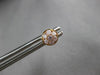 ESTATE .33CT DIAMOND 18KT ROSE GOLD BEZEL CLUSTER CIRCULAR FLOWER STUD EARRINGS