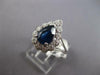 WIDE 1.52CT DIAMOND & AAA SAPPHIRE 14KT WHITE GOLD 3D PEAR SHAPE ENGAGEMENT RING