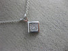 ESTATE .20CT DIAMOND 14K WHITE GOLD 3D CLASSIC INVISIBLE SQUARE FLOATING PENDANT