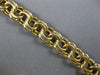 ESTATE LARGE AND LONG 14KT YELLOW GOLD 3D DOUBLE LINK SOLID CHARM BRACELET