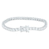 ESTATE LARGE 8.0CT DIAMOND 14KT WHITE GOLD 3D CLASSIC ROUND TENNIS BRACELET
