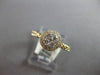 ESTATE .13CT DIAMOND 14KT WHITE GOLD 3D ROUND CLUSTER INVISIBLE HALO FUN RING
