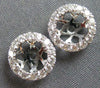 ESTATE .54CT DIAMOND 18KT WHITE GOLD 3D CLASSIC ROUND EARRING JACKETS