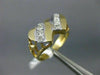 ESTATE .10CT DIAMOND 14KT WHITE & YELLOW GOLD 3D DOUBLE HEART LOVE RING #24478