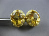 ANTIQUE EXTRA LARGE 20CT AAA YELLOW TOPAZ 18KT YELLOW GOLD OVAL EARRINGS #28131