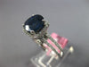 4.82CT DIAMOND & AAA SAPPHIRE 18KT WHITE GOLD OVAL & ROUND HALO ENGAGEMENT RING
