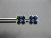 1.2CT DIAMOND & AAA SAPPHIRE 14KT YELLOW GOLD 3D INVISIBLE FLOWER STUD EARRINGS