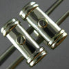 ESTATE 18KT WHITE GOLD 3D CLASSIC BAR CUFFLINKS