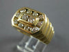 ESTATE .79CT DIAMOND 14KT YELLOW GOLD 3D CLASSIC CHANNEL OCTAGON MENS RING