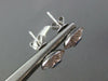 ESTATE .55CT DIAMOND & AAA SAPPHIRE 18K WHITE GOLD FLOWER FILIGREE STUD EARRINGS