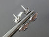 ESTATE .55CT DIAMOND & AAA SAPPHIRE 18K WHITE GOLD FLOWER FILIGREE STUD EARRINGS