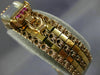 ANTIQUE LARGE EMERSON 1.0CT AAA RUBY 18KT ROSE GOLD 3D SQUARE WATCH BRACELET
