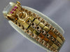 ANTIQUE LARGE EMERSON 1.0CT AAA RUBY 18KT ROSE GOLD 3D SQUARE WATCH BRACELET