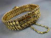 ANTIQUE LARGE EMERSON 1.0CT AAA RUBY 18KT ROSE GOLD 3D SQUARE WATCH BRACELET