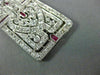 ANTIQUE WIDE 13.40CT DIAMOND AAA RUBY PLATINUM 3D ART DECO MULTI HEART BRACELET