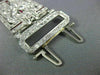 ANTIQUE WIDE 13.40CT DIAMOND AAA RUBY PLATINUM 3D ART DECO MULTI HEART BRACELET