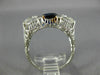 ANTIQUE LARGE 3.72CT DIAMOND & SAPPHIRE PLATINUM 3D 3 STONE OVAL ENGAGEMENT RING
