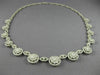 ESTATE LARGE 12.60CT DIAMOND 18KT WHITE GOLD FLOWER GRADUATING ETERNITY NECKLACE