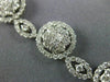 ESTATE LARGE 12.60CT DIAMOND 18KT WHITE GOLD FLOWER GRADUATING ETERNITY NECKLACE