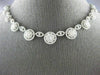 ESTATE LARGE 12.60CT DIAMOND 18KT WHITE GOLD FLOWER GRADUATING ETERNITY NECKLACE