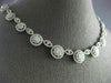 ESTATE LARGE 12.60CT DIAMOND 18KT WHITE GOLD FLOWER GRADUATING ETERNITY NECKLACE