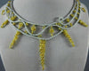 ESTATE LARGE 18.03CT WHITE & FANCY YELLOW DIAMOND 18KT TWO TONE GOLD 3D NECKLACE