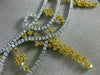 ESTATE LARGE 18.03CT WHITE & FANCY YELLOW DIAMOND 18KT TWO TONE GOLD 3D NECKLACE
