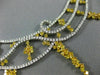 ESTATE LARGE 18.03CT WHITE & FANCY YELLOW DIAMOND 18KT TWO TONE GOLD 3D NECKLACE