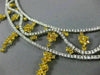 ESTATE LARGE 18.03CT WHITE & FANCY YELLOW DIAMOND 18KT TWO TONE GOLD 3D NECKLACE