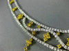 ESTATE LARGE 18.03CT WHITE & FANCY YELLOW DIAMOND 18KT TWO TONE GOLD 3D NECKLACE