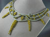 ESTATE LARGE 18.03CT WHITE & FANCY YELLOW DIAMOND 18KT TWO TONE GOLD 3D NECKLACE