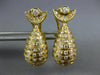 ESTATE LARGE 1.26CT DIAMOND 18KT YELLOW GOLD 3D LUCKY FISH HANGING EARRINGS